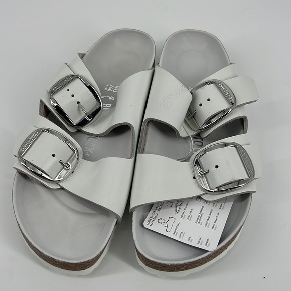 BIRKENSTOCK Arizona Big Buckle Sandal in White - Picture 6 of 9